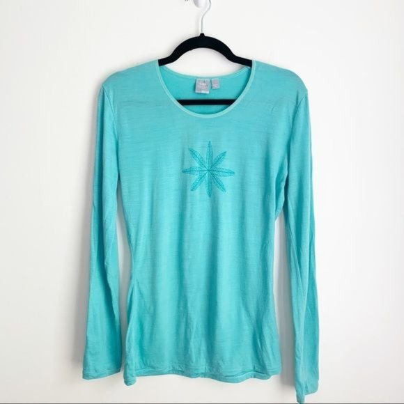 Icebreaker Merino Wool Top Baselayer Nature Lite Long Sleeve Slim Fit Womens M - Picture 13 of 16